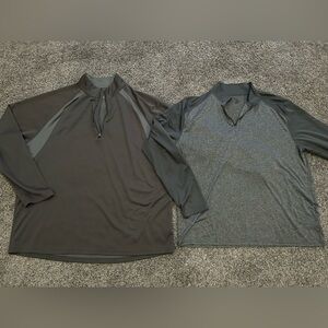 Grey dry fit lightweight pullovers tops shirts xl